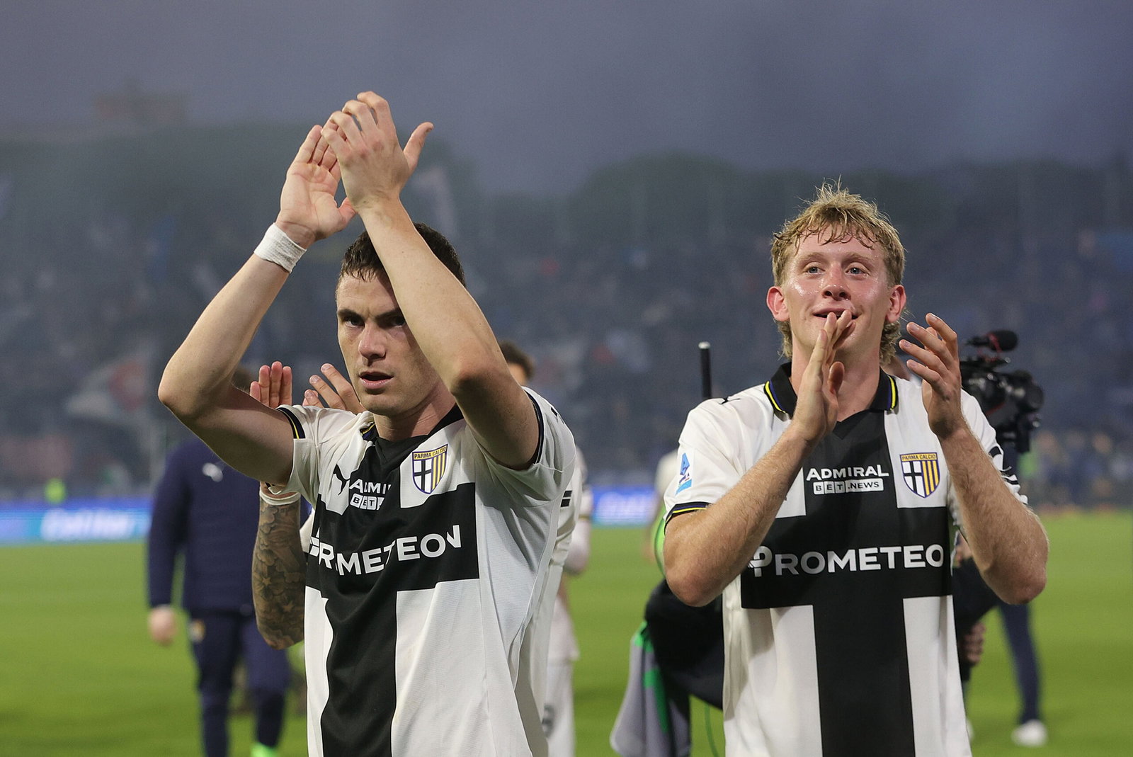 Nahuel Estevez and Oliver Sorensen of Parma