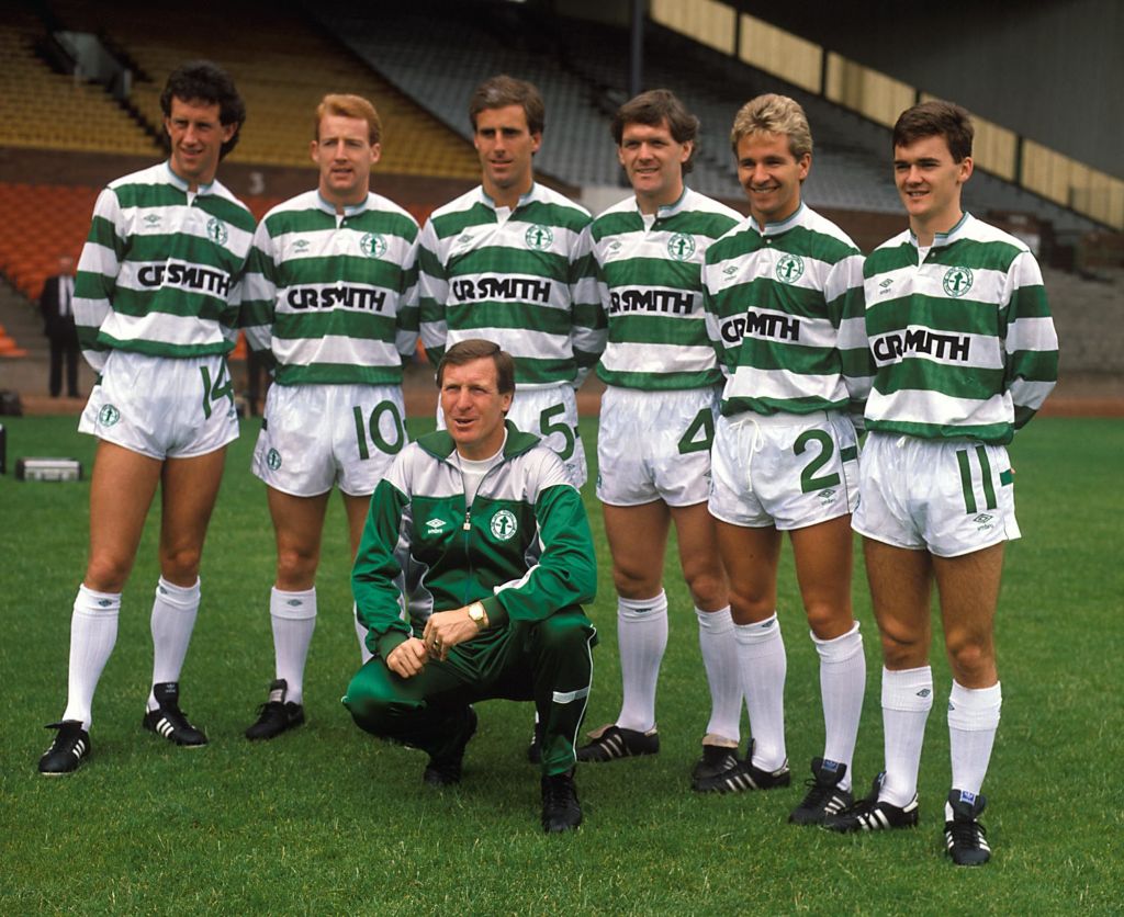 Billy McNeill with some of his centenary Celtic heroes 