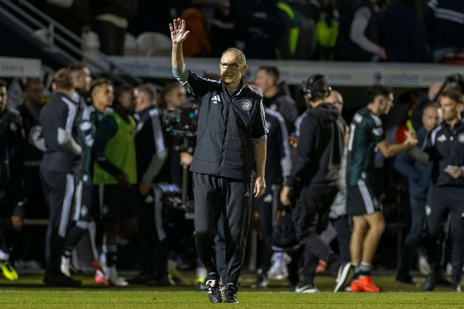 Martin O'Neill acknowledges the fans 