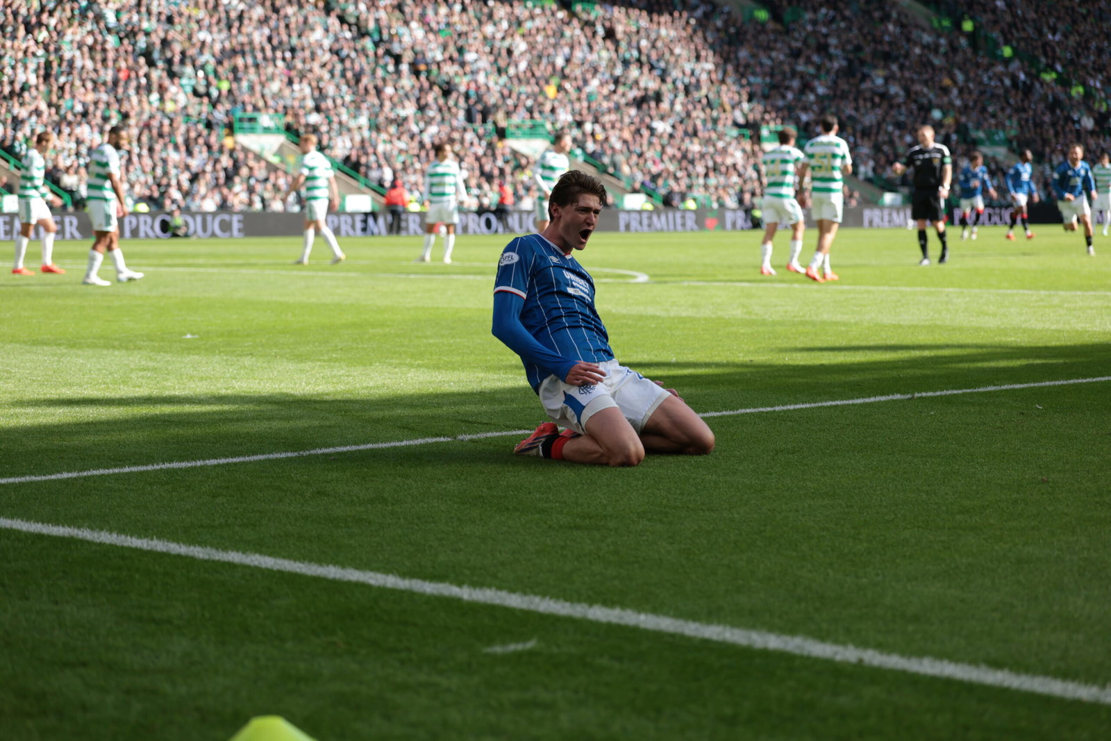 Ryan Naderi of the Rangers celebrates