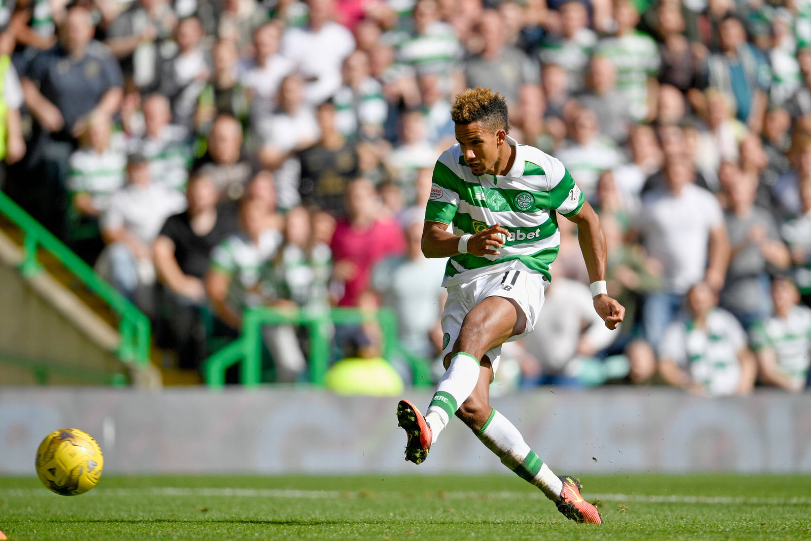 Scott Sinclair of Celtic scores