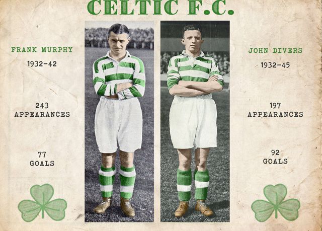 Frank Murphy and John Divers. Celtic in the Thirties by Matt Corr. Image by Celtic Curio