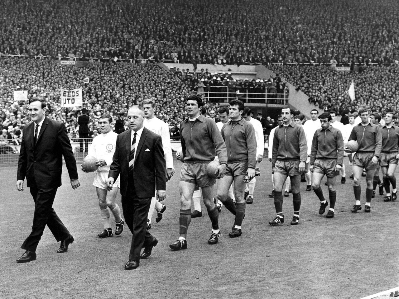 Leeds captain Bobby Collins 