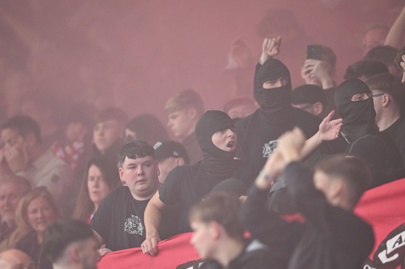 Aberdeen fans activate pyrotechnics 