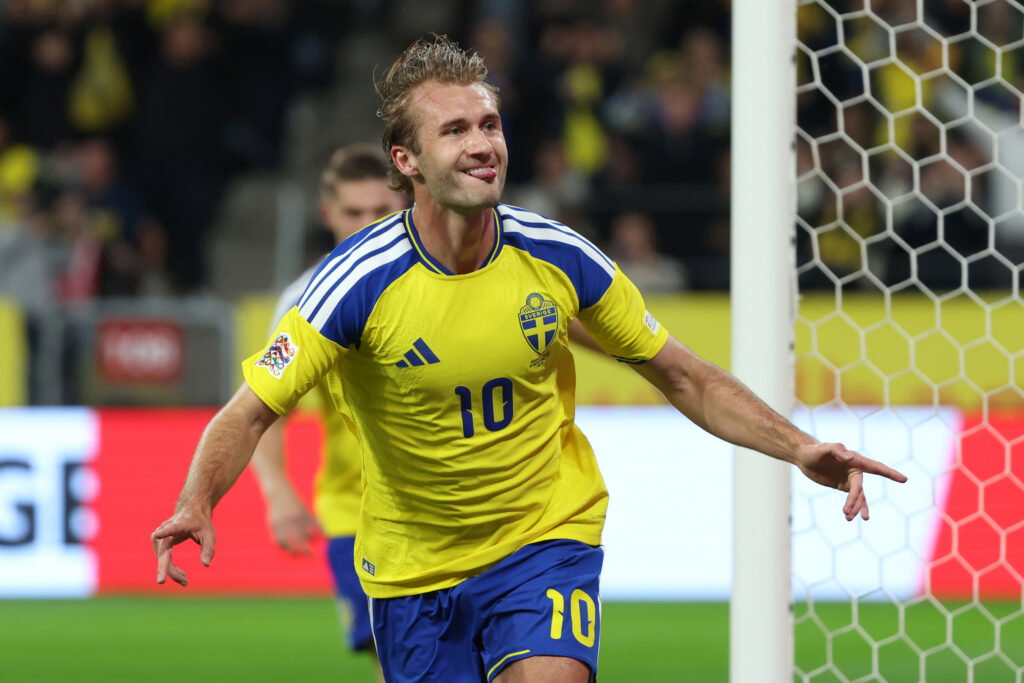 Benjamin Nygren reveals why he avoids reading ‘stupid comments’ about Celtic performances Benjamin Nygren of Sweden celebrates