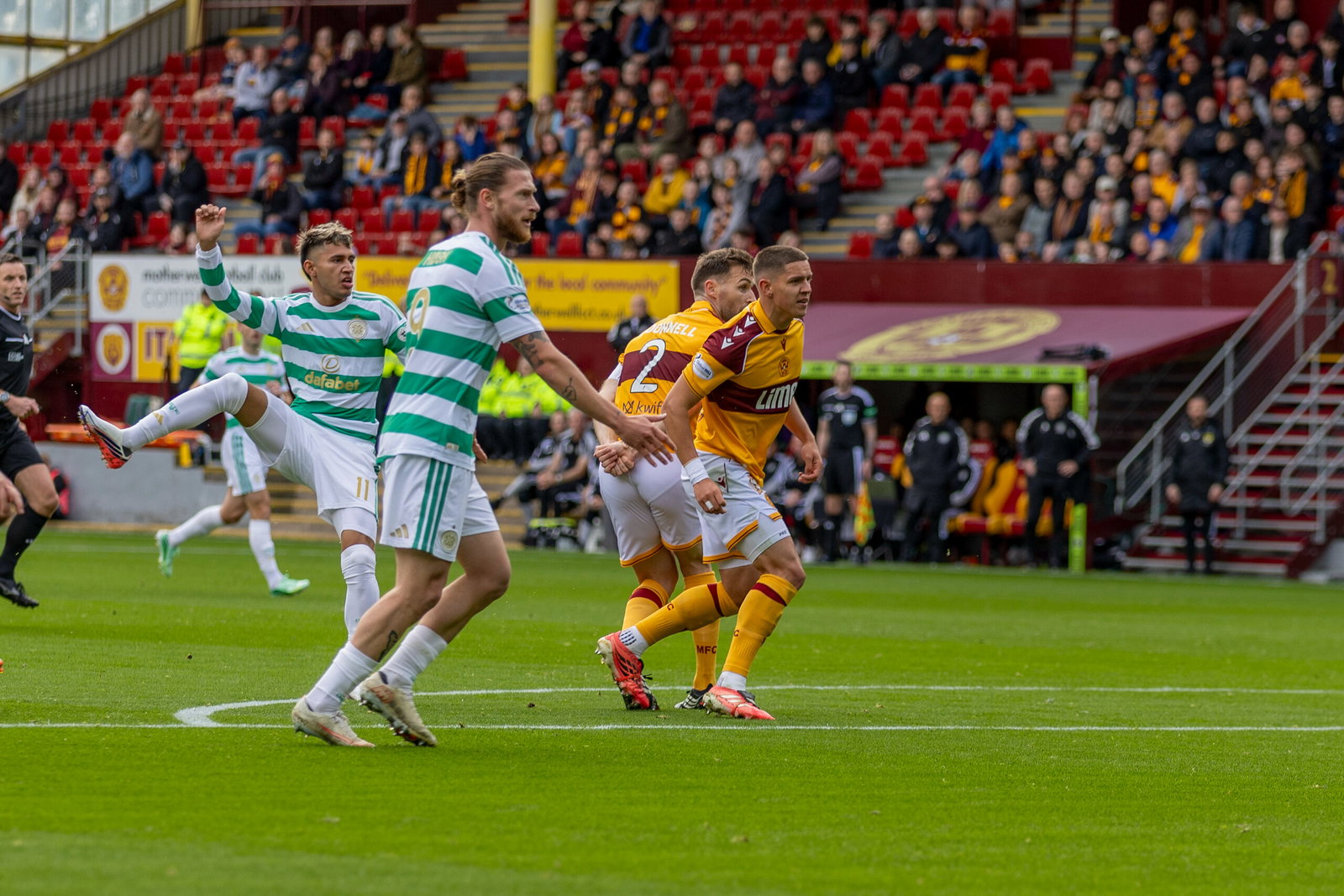 Camilo Duran of Celtic opens the scoring.